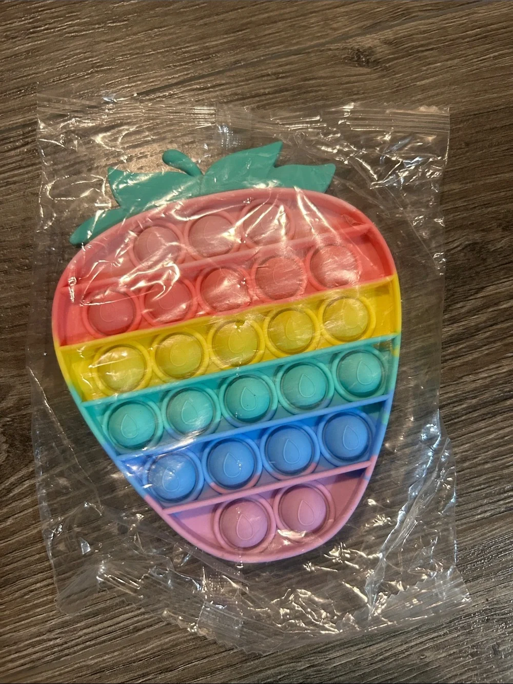 NWT Rainbow Strawberry Pop-It Fidget Toy - Multicolor
